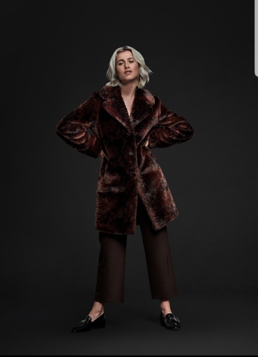 Face fur coat