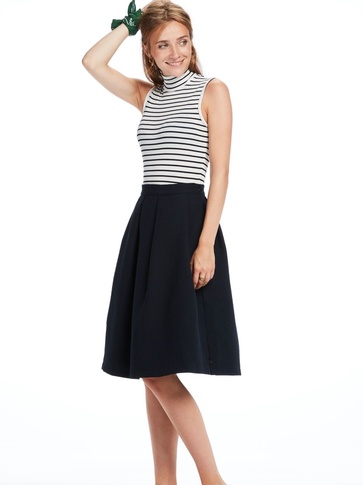 Masion Scotch Stripe A-lijn skirt combi