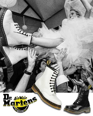 Witte Dr.Martens op je bruiloft! Hoe cool is dat!